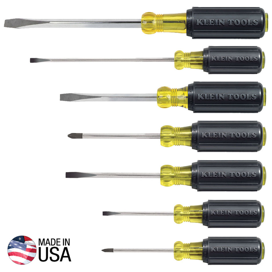 Klein Tools 85076 7 Piece Cushion-Grip Screwdriver Set - detail view