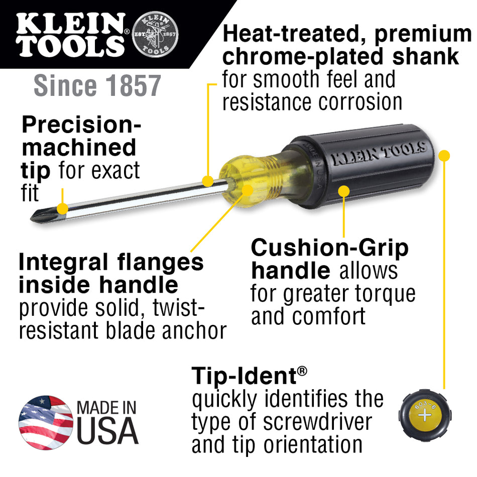 Klein Tools 85076 7 Piece Cushion-Grip Screwdriver Set - feature detail