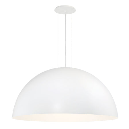 Eurofase Laverton 47" LED Chandelier, Matte White with White Steel, front view