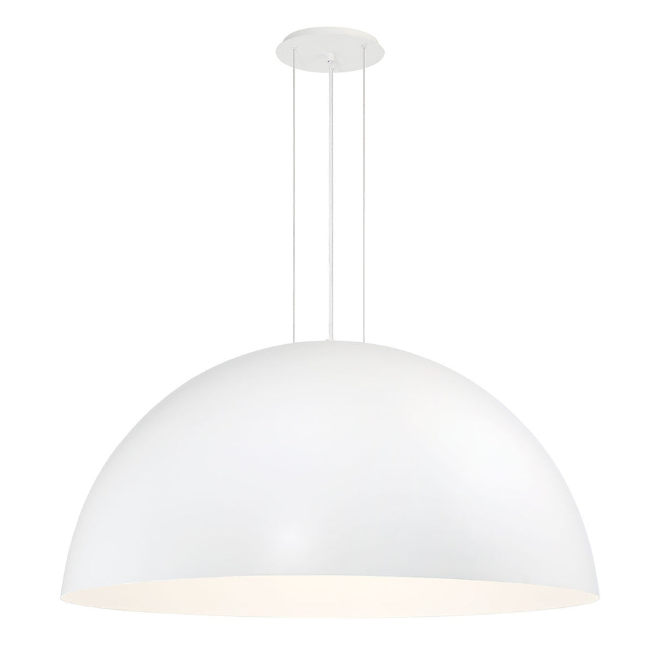 Eurofase Laverton 47" LED Chandelier, Matte White with White Steel, front view