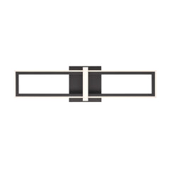 Eurofase Bordo 24" LED Outdoor Wall Light, Matte Black with White Acrylic, front view