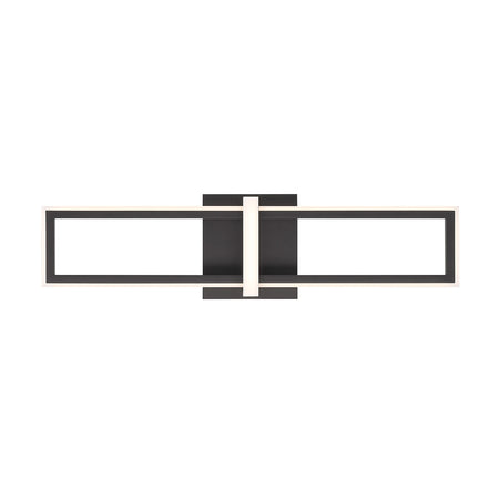 Eurofase Bordo 24" LED Outdoor Wall Light, Matte Black with White Acrylic, front view