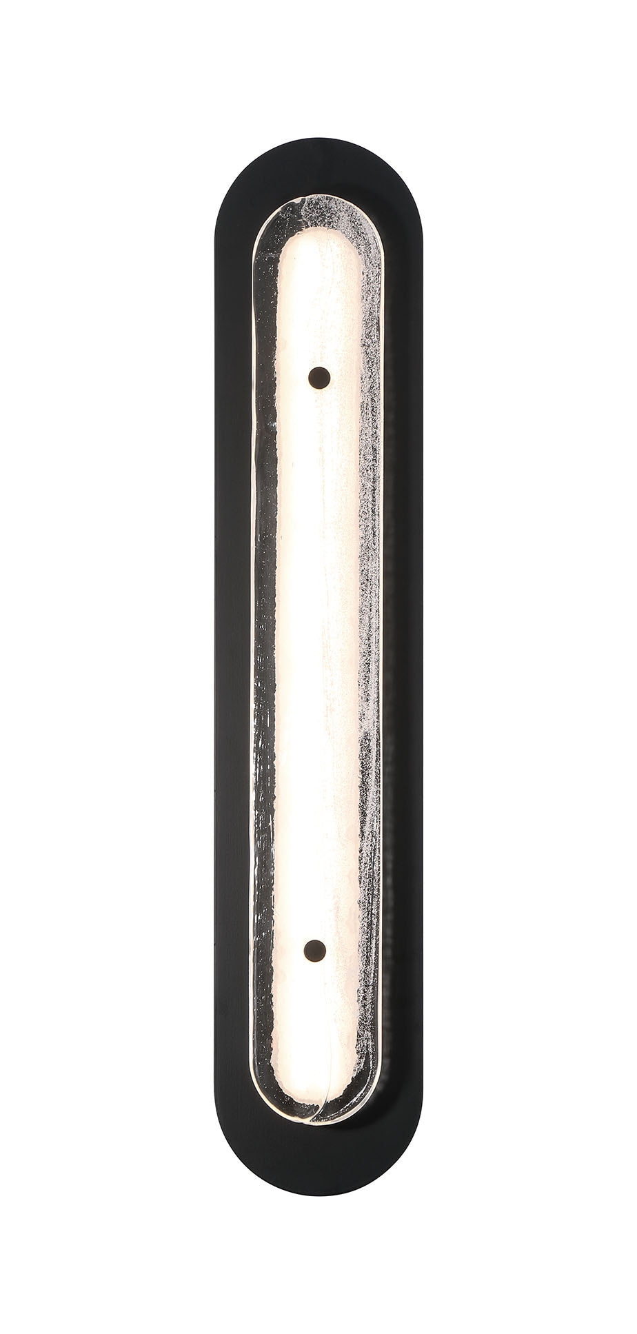 Eurofase Tramore 30" LED Outdoor Wall Light, Powder Coat Black with Glass, front view