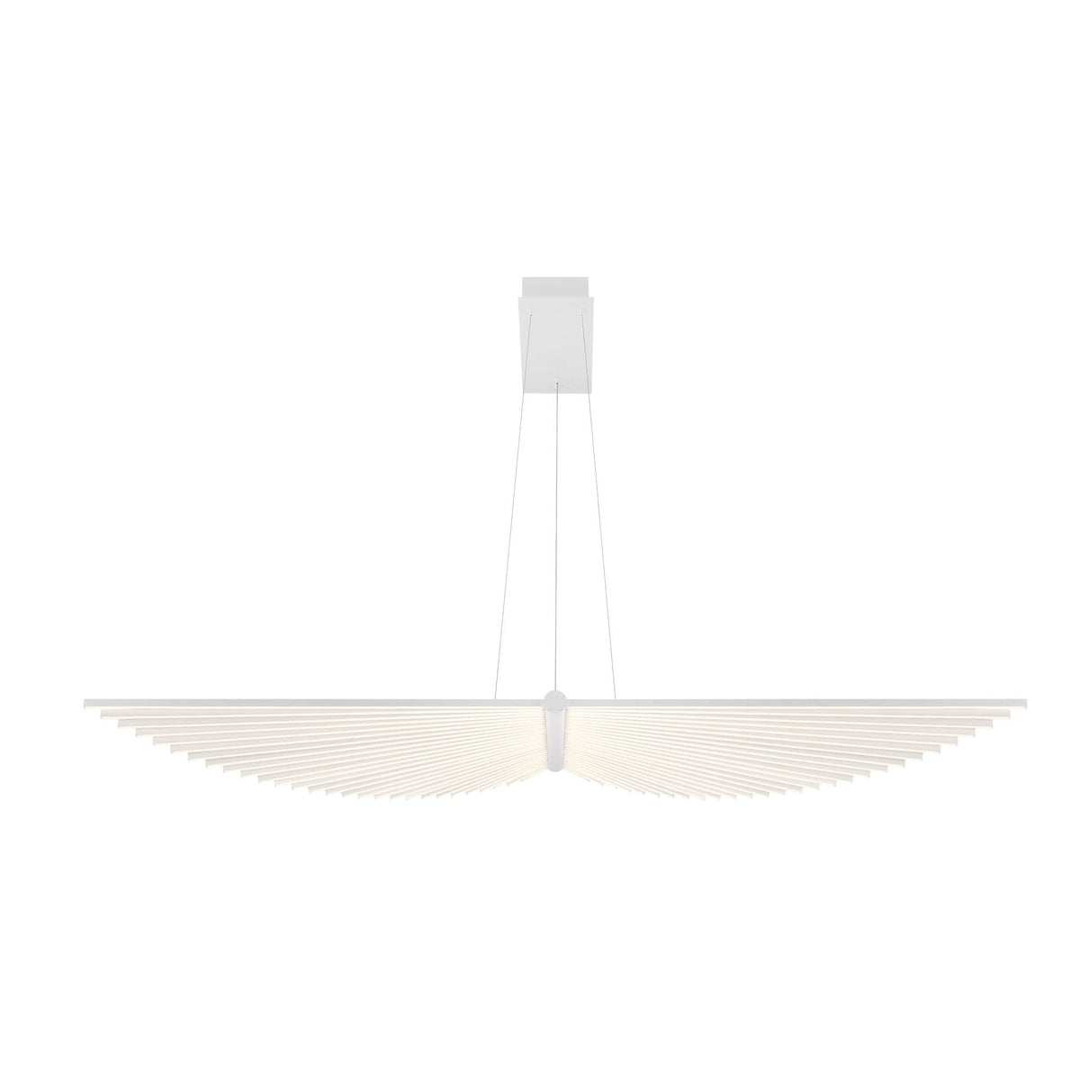 Eurofase Seraph 59" LED Chandelier, Matte White, front view