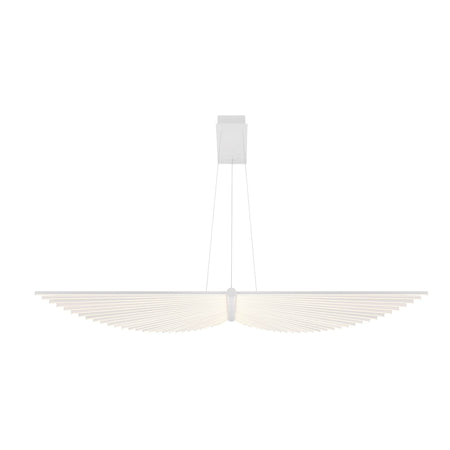Eurofase Seraph 59" LED Chandelier, Matte White, front view