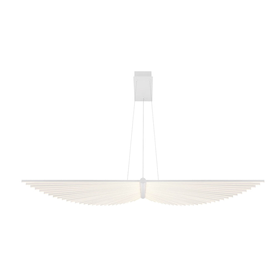 Eurofase Seraph 59" LED Chandelier, Matte White, front view