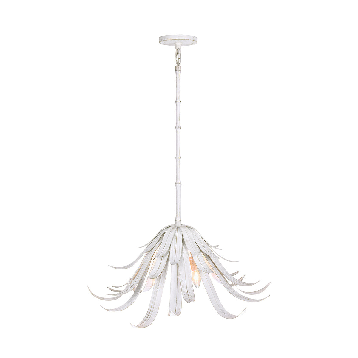 Eurofase Kagra 24" 3-Light Chandelier, Antique Brass, front view
