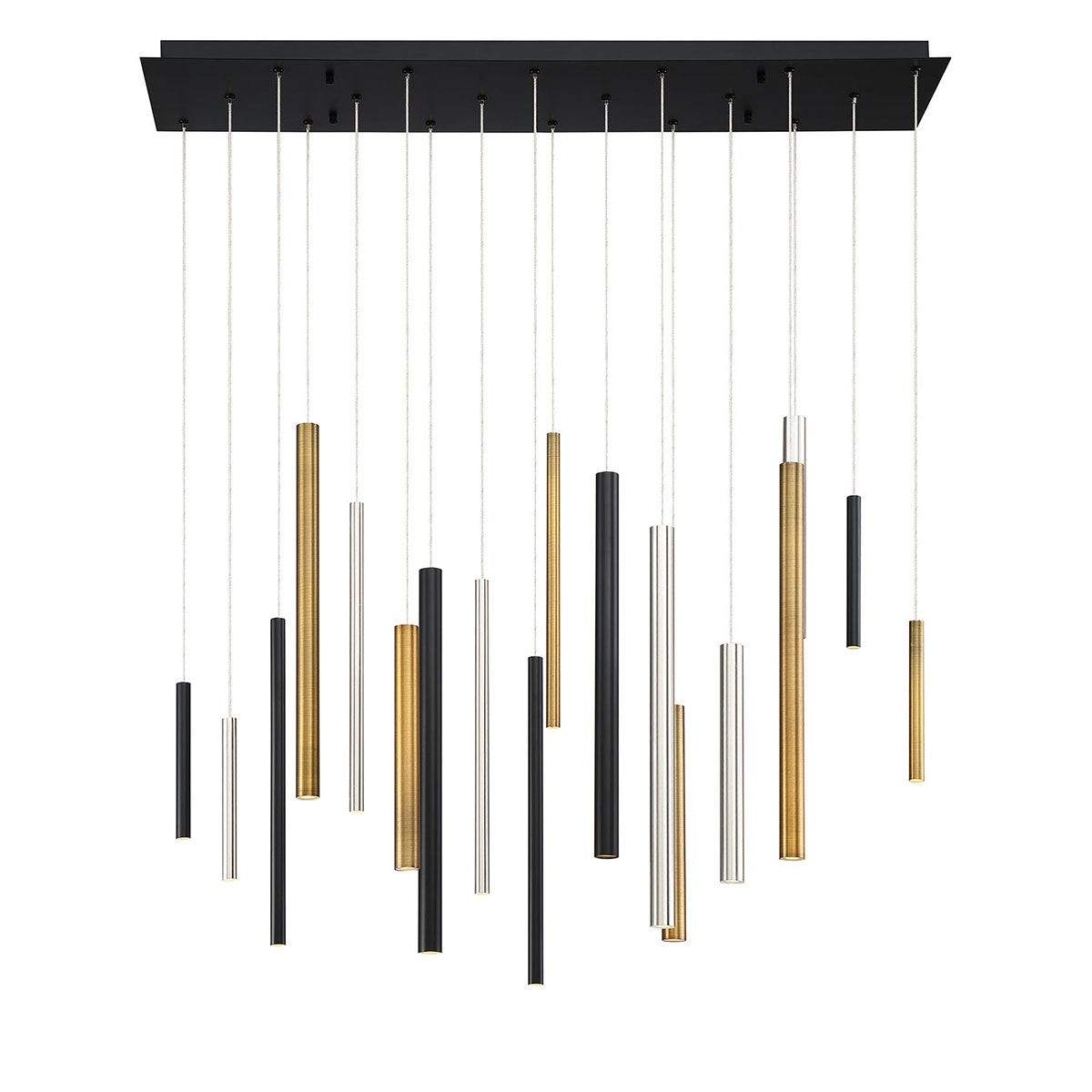 Eurofase Santana 42" 18-Light LED Chandelier, Mix, front view
