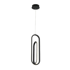 Eurofase Demark 22" LED Pendant, Matte Black, front view