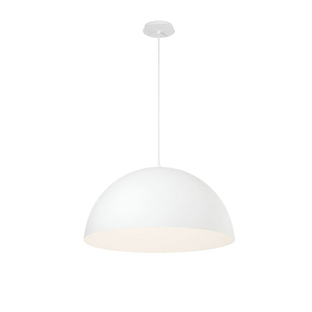 Eurofase Laverton 24" LED Pendant, Matte White with White Steel, front view