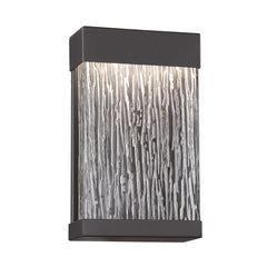 Eurofase Tiffany 11" LED Outdoor Wall Light, Powder Coat Black with Clear Glass, front view