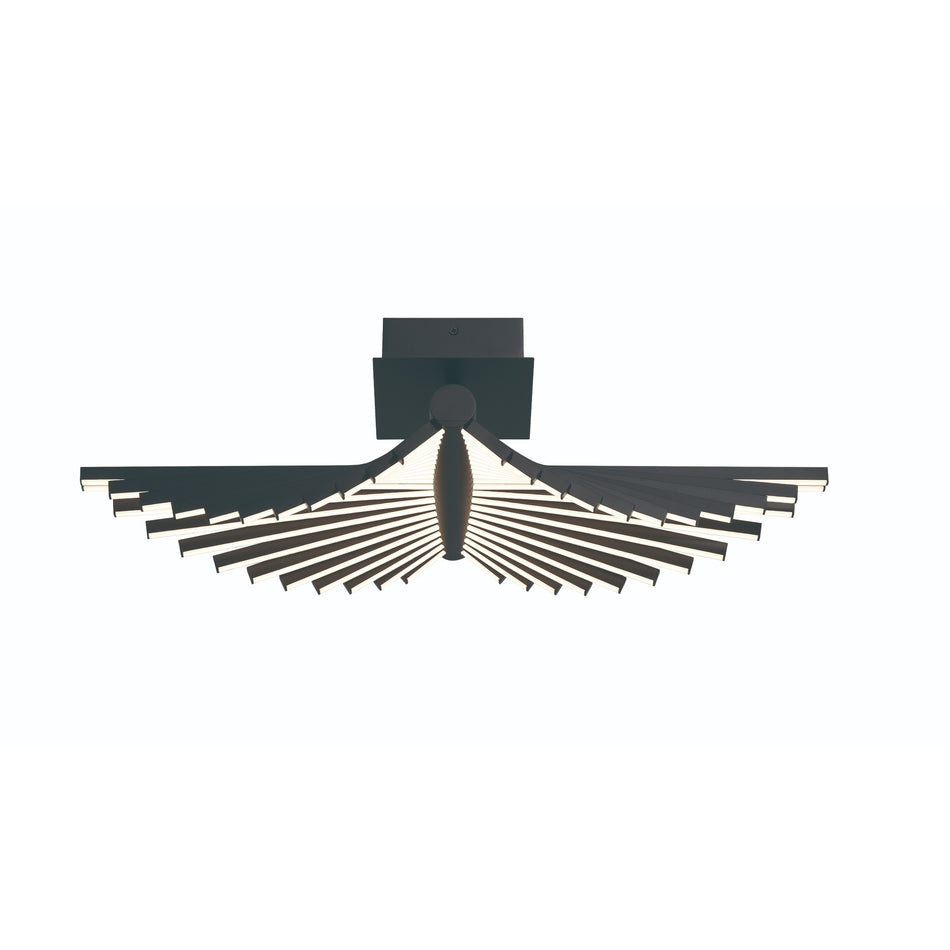 Eurofase Seraph 25" LED Flush Mount, Matte Black, front view