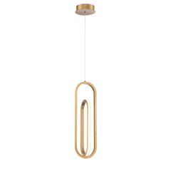 Eurofase Demark 22" LED Pendant, Matte Gold, front view