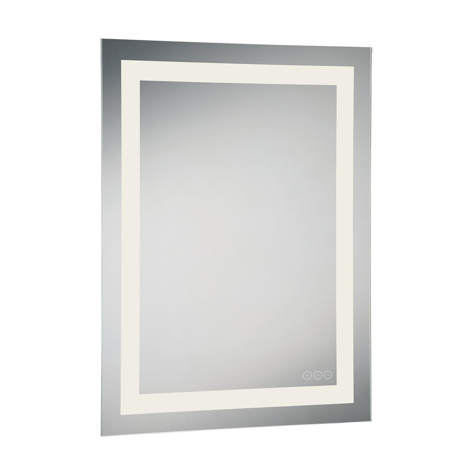 Eurofase Aspen 24" x 32" LED Mirror, Anodized Silver, front view