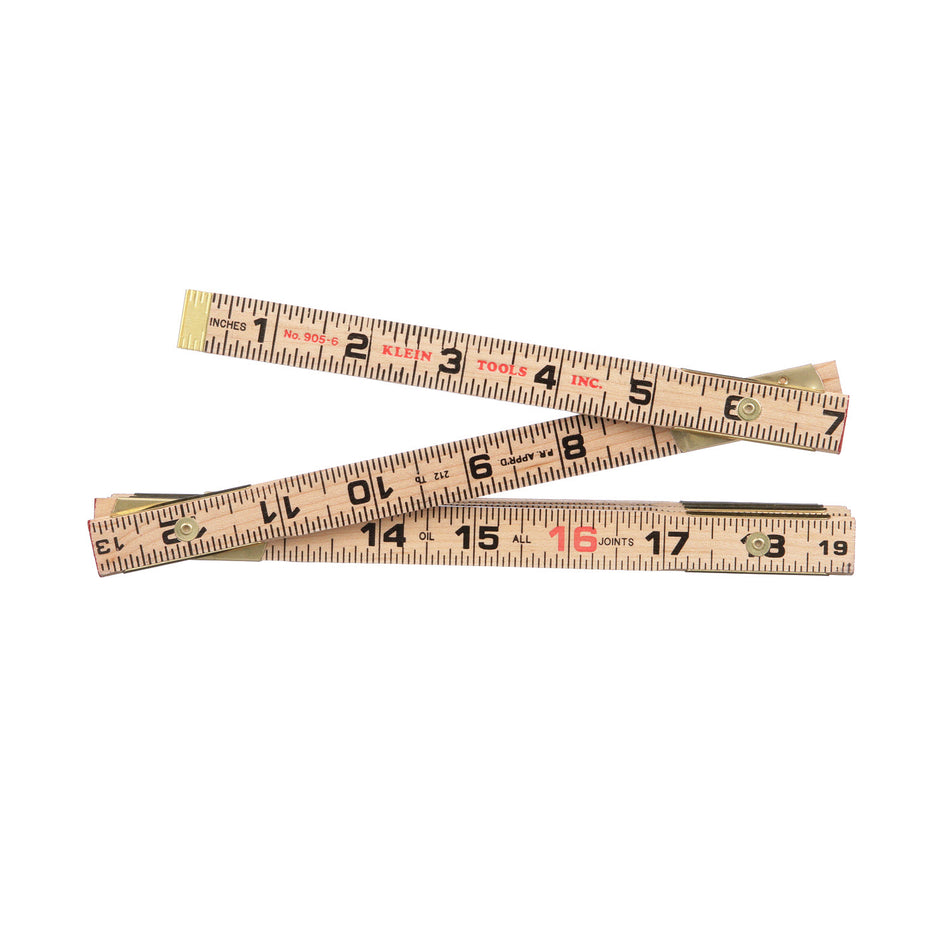 Klein Tools 905-6 Wood Folding Rule with Extension - additional view