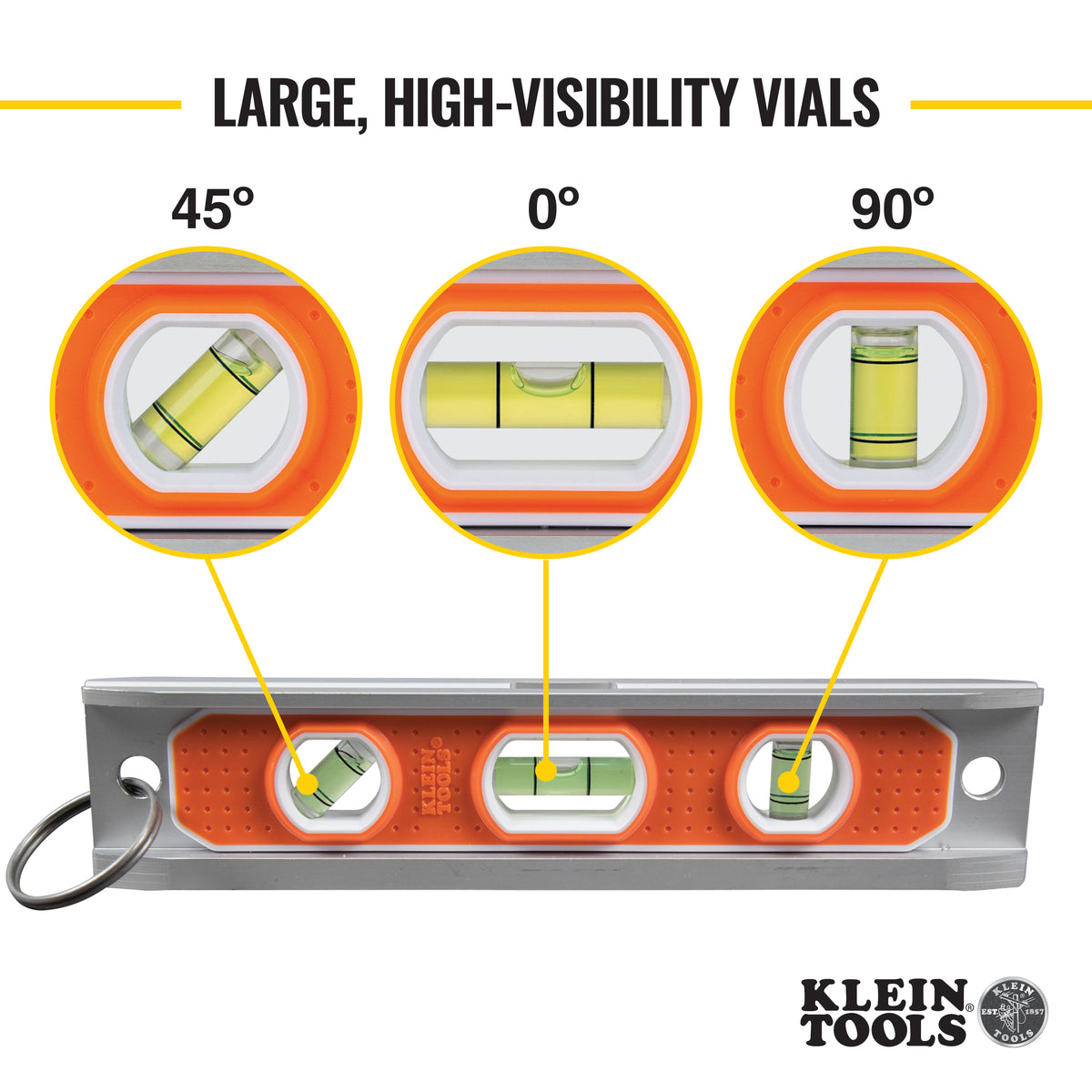 Magnetic Torpedo Level with Tether Ring