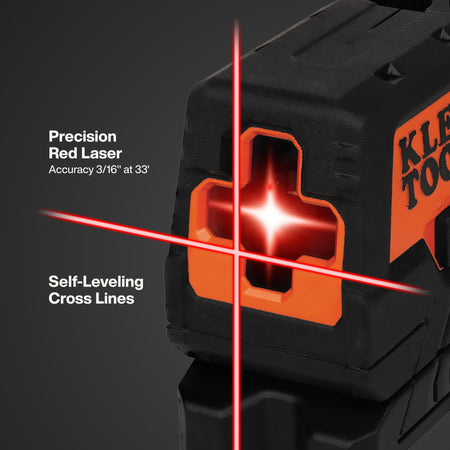 93MCLS Red Mini Cross-Line Self-Leveling Laser Level, 35-Foot