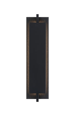 Eurofase Tribek 21" LED Outdoor Wall Light, Matte Black, front view