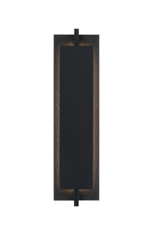 Eurofase Tribek 21" LED Outdoor Wall Light, Matte Black, front view