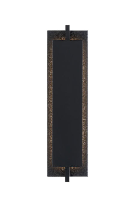 Eurofase Tribek 21" LED Outdoor Wall Light, Matte Black, front view