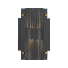 Eurofase Westcliffe 8" 2-Light LED Outdoor Wall Light, Gold-Black Mix, front view