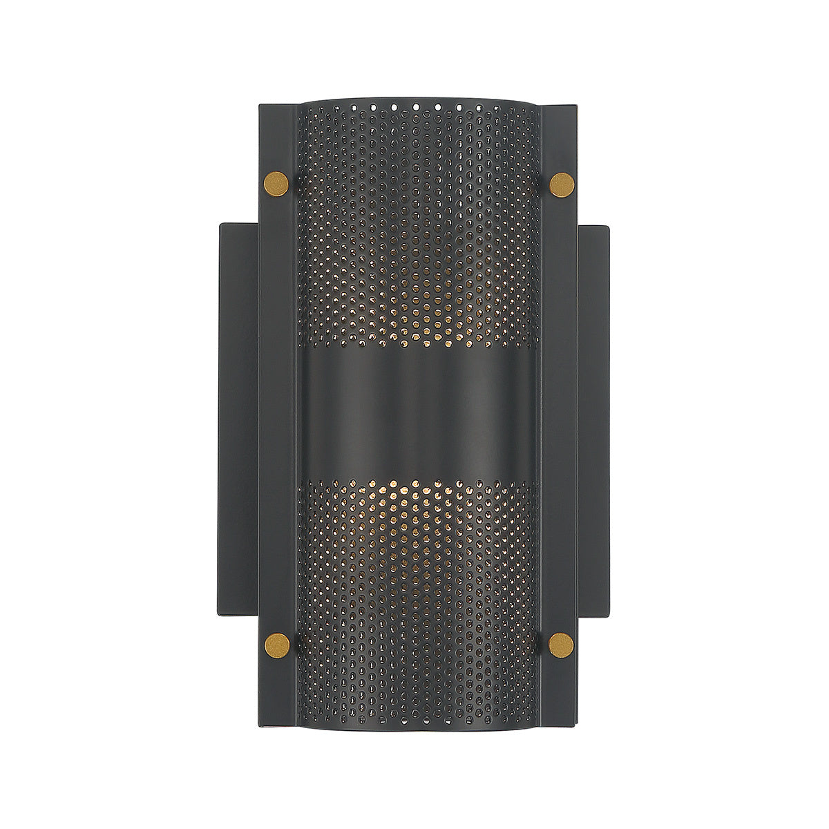 Eurofase Westcliffe 8" 2-Light LED Outdoor Wall Light, Gold-Black Mix, front view