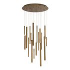 Eurofase Santana 24" 18-Light LED Chandelier, Brushed Brass