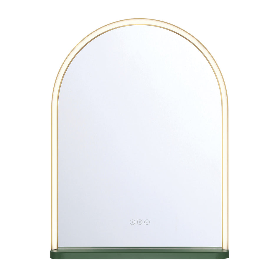 Eurofase Serin 1" x 24" Mirror Accessory, Kombu Green, front view