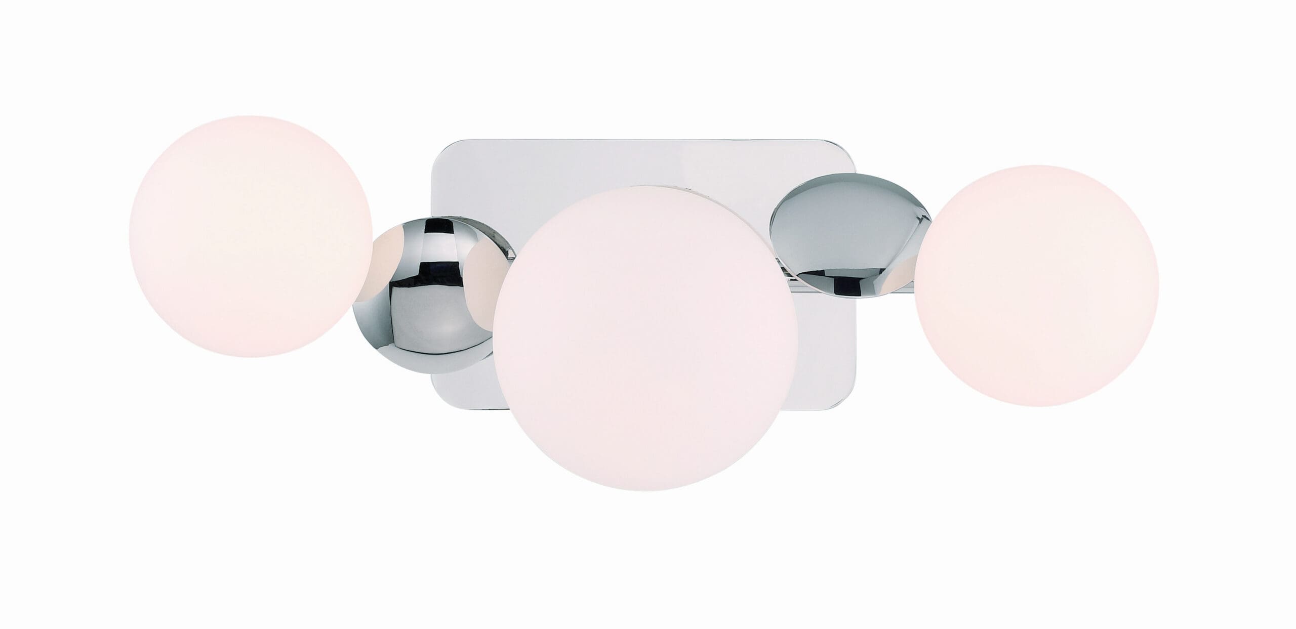 Eurofase Vine 3-Light LED Vanity, Polished Nickel with Opal Glass, front view