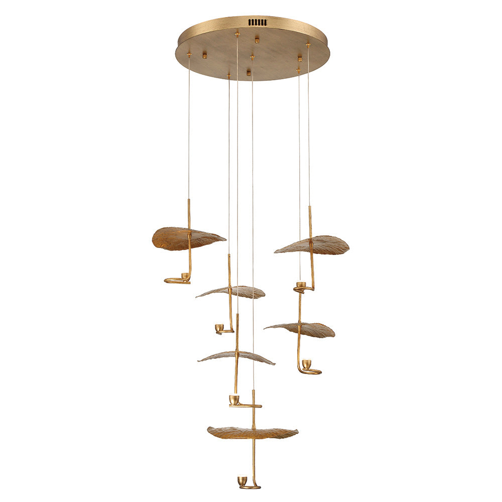Eurofase Lagatto 26" 6-Light LED Chandelier, Oil Rubbed Bronze, front view