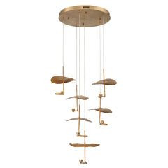 Eurofase Lagatto 26" 6-Light LED Chandelier, Oil Rubbed Bronze, front view