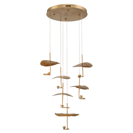 Eurofase Lagatto 26" 6-Light LED Chandelier, Oil Rubbed Bronze, front view