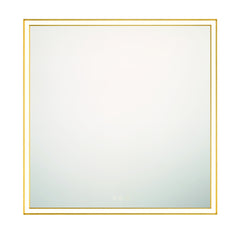 Eurofase Nixon 32" x 32" LED Mirror, Anodized Gold, front view