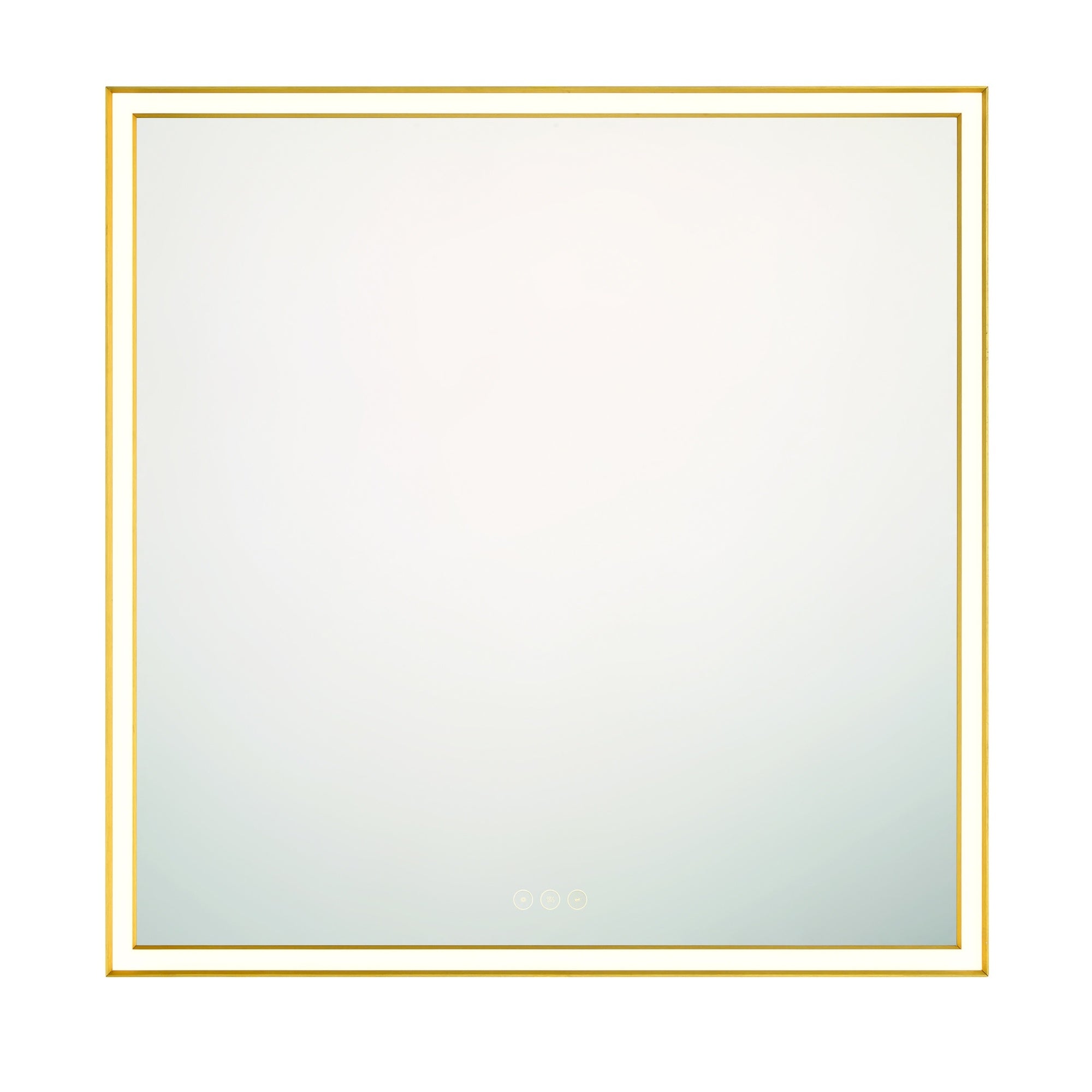 Eurofase Nixon 32" x 32" LED Mirror, Anodized Gold, front view