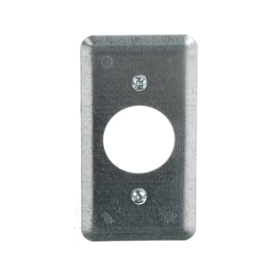 1-13/32" DIAMETER HOLE - 15 AMP STEEL COVER PLATES