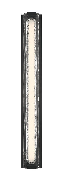 Eurofase Hiltic 36" LED Outdoor Wall Light, Matte Black with Clear Glass, front view