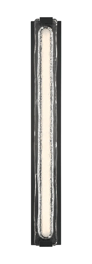 Eurofase Hiltic 36" LED Outdoor Wall Light, Matte Black with Clear Glass, front view