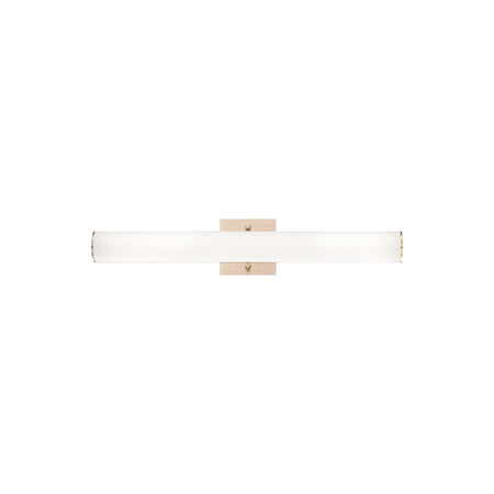 Eurofase Springfield 24" LED Vanity, Gold with White Acrylic, front view