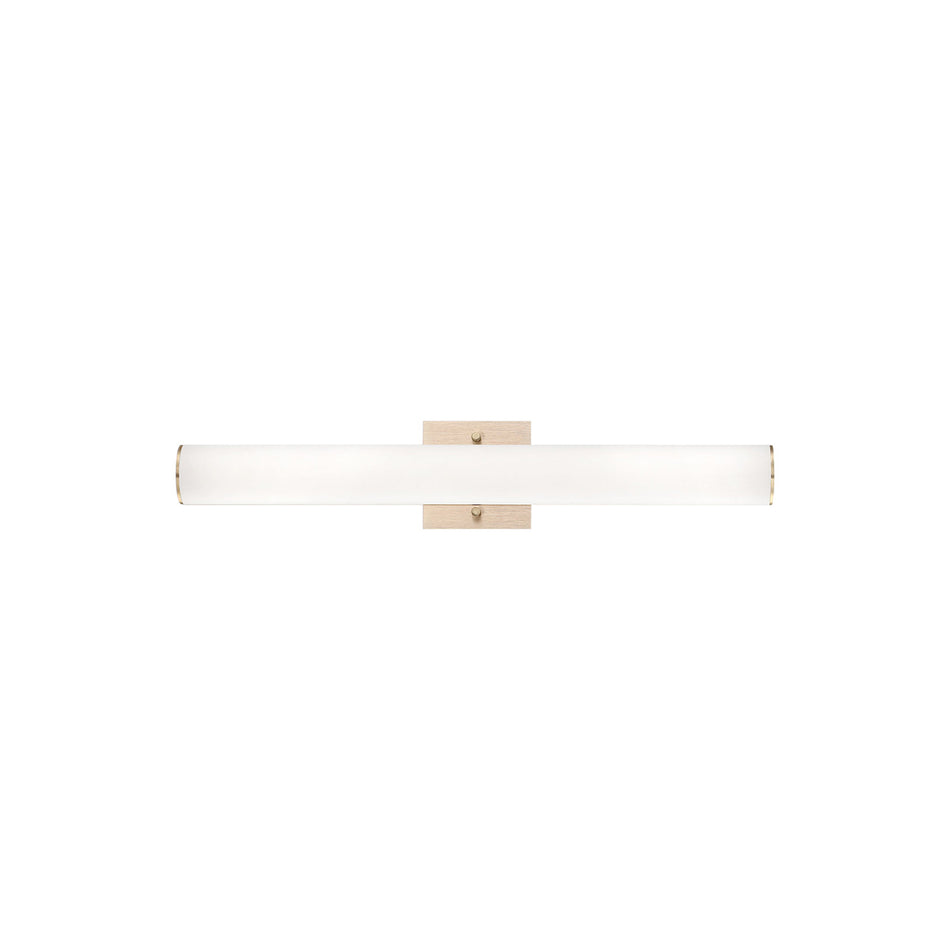 Eurofase Springfield 24" LED Vanity, Gold with White Acrylic, front view