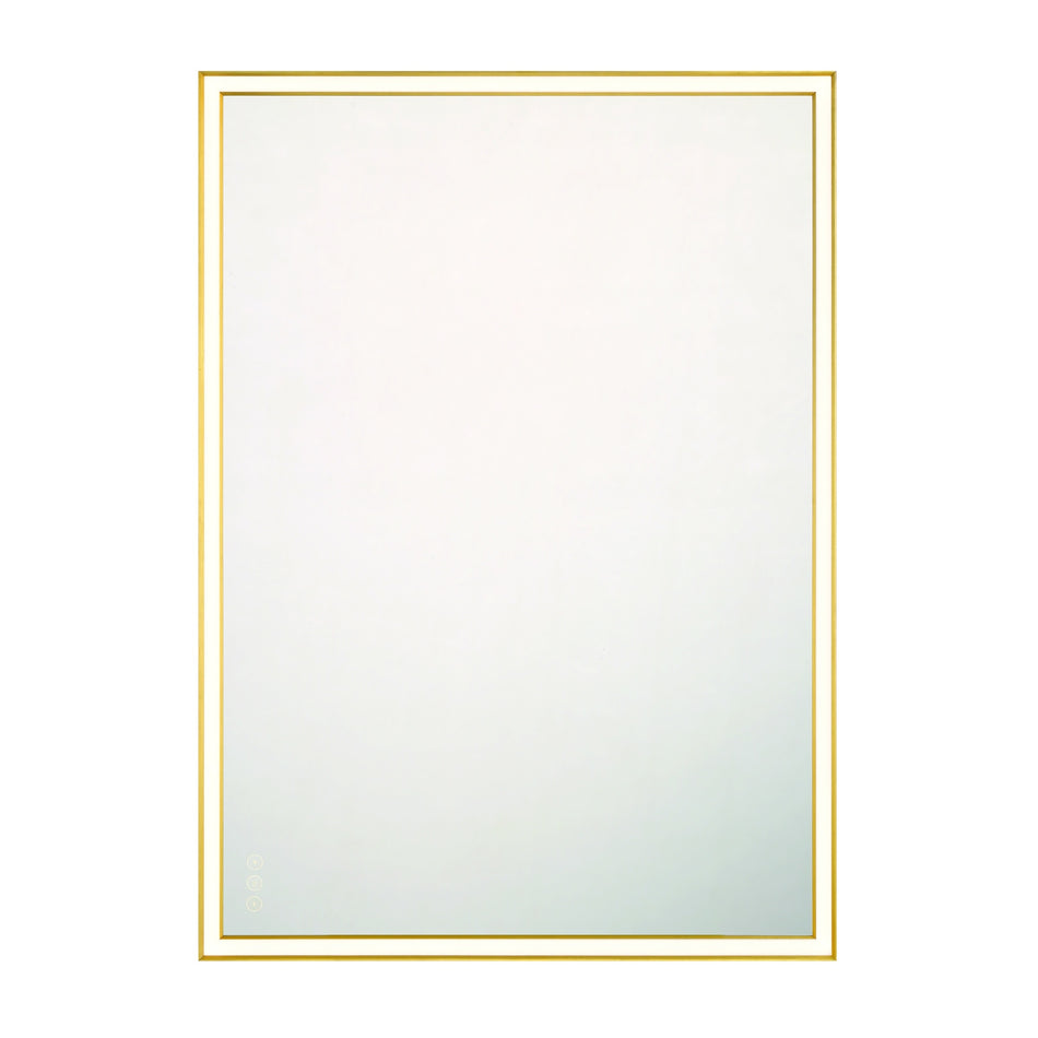 Eurofase Nixon 30" x 42" LED Mirror, Anodized Gold, front view