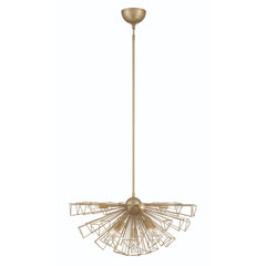 Eurofase Dendelio 30" 9-Light Chandelier, Matte Gold, front view