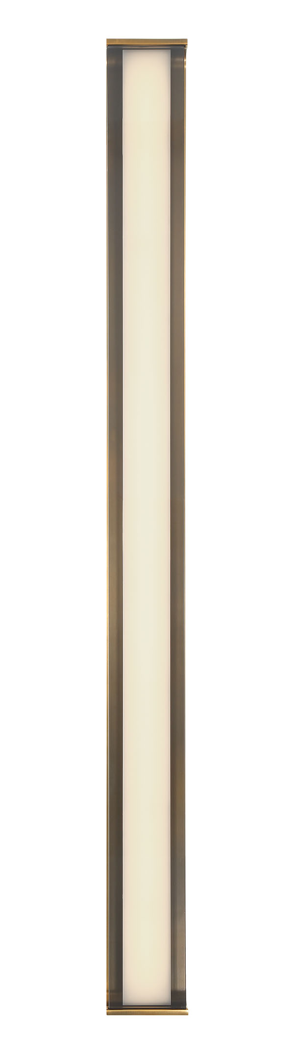 Eurofase Dulton 62" LED Wall Sconce, Antique Brass with Smoked Glass, front view