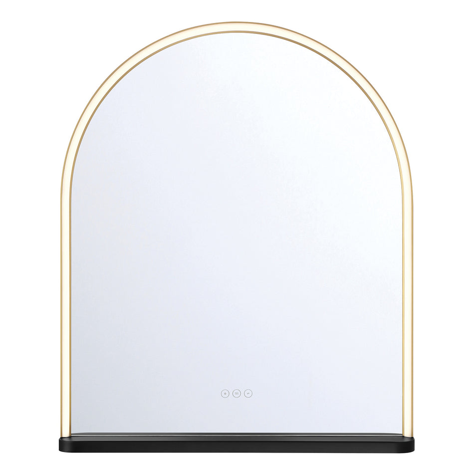 Eurofase Serin 30" x 36" LED Mirror, Gold-Black Mix, front view