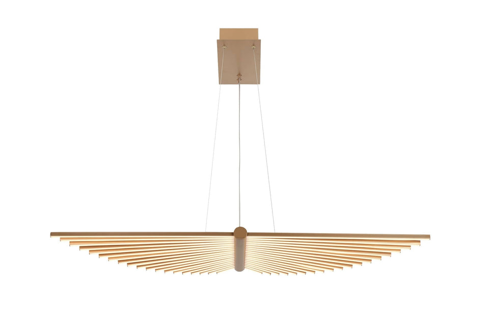 Eurofase Seraph 39" LED Chandelier, Matte Gold, front view