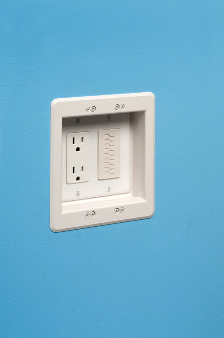 Ced130 Cable Entry Device - White, Non-Metallic, with Wall Plate