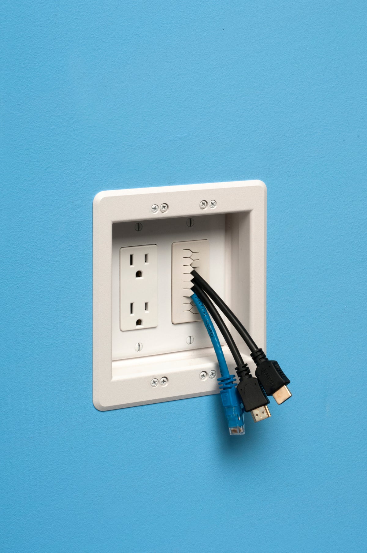 Ced130 Cable Entry Device - White, Non-Metallic, with Wall Plate