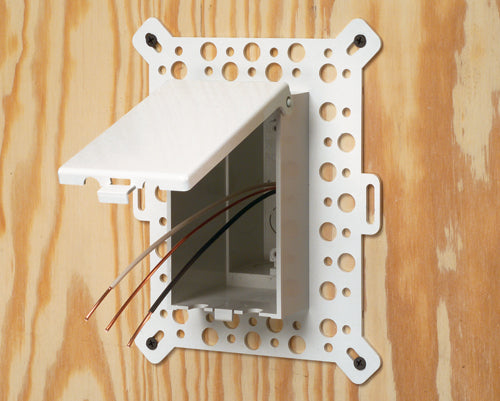 A photo of a , by White O/D Recept. Box - Arlington Weatherproof Cover for Siding - ARLINGTON eCommerce - Maple Electric Supply in Canada