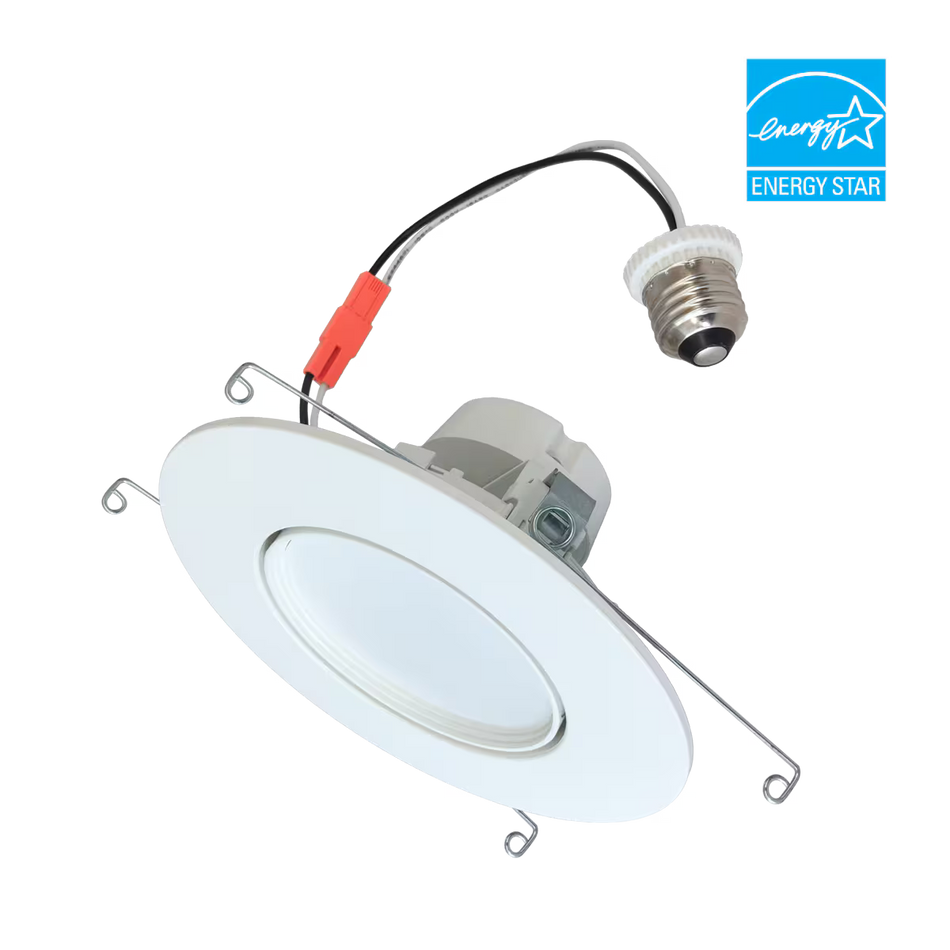 A photo of a , by DRTR6-11W-8FCCT-D-WH - Downlight Rotatable Retrofit 6IN 910LM 11W 80CRI - EiKO eCommerce - Maple Electric Supply in Canada