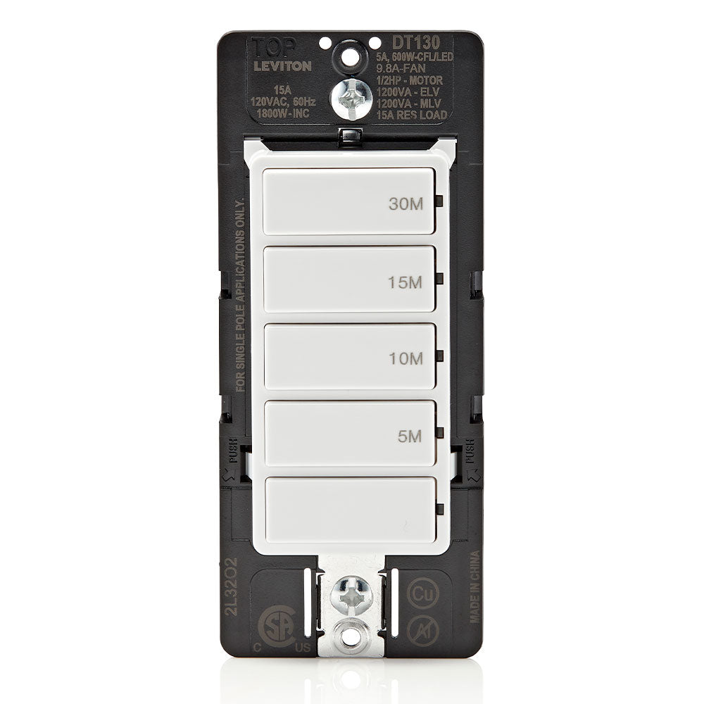 DT130-1LW Decora In-Wall 30-Minute Countdown Timer Switch