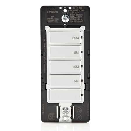 DT130-1LW Decora In-Wall 30-Minute Countdown Timer Switch